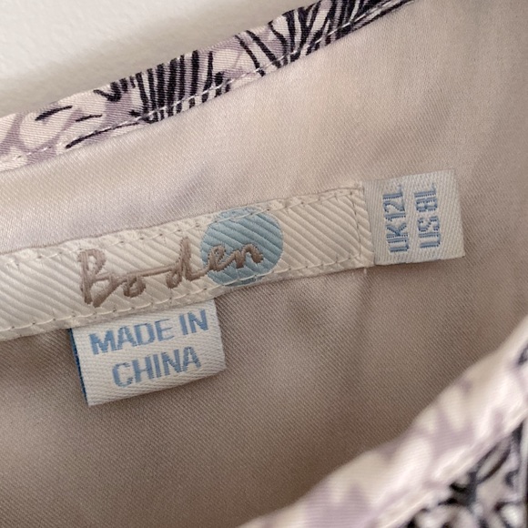 Boden Spring Floral Lilac Dress - Picture 6 of 13